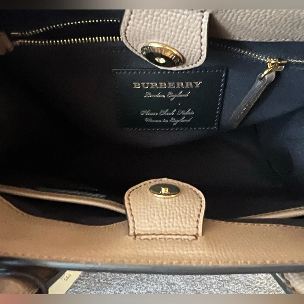 New Burberry Banner Small Tote House Check Derby Shoulder Crossbody Bag - Picture 8 of 13